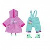 BABY born 832578 Deluxe Rain Set-Fits Dolls up to 43cm Includes Raincoat, Trouses and Wellington Boots-Suitable for Children 