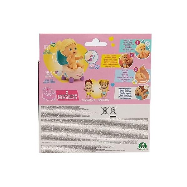 Cicciobello Amis Potty Playset - Un Playset Mignon pour Accompagner Les Amis À Faire Pipi dans Le Pot, Modèle Cicciojames, po