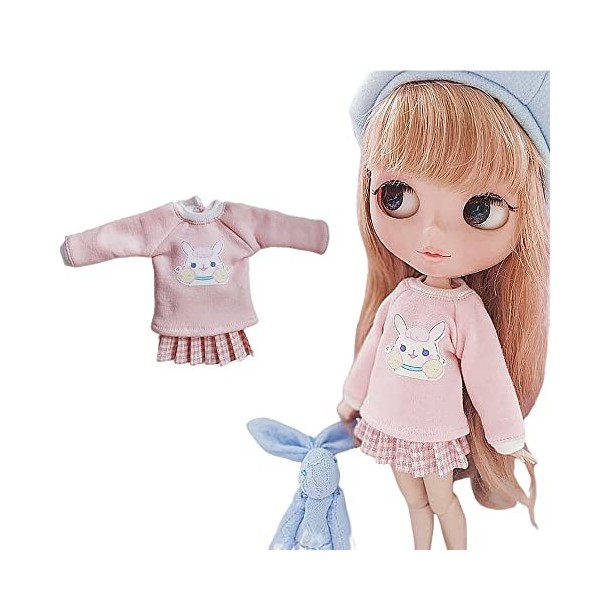 XiDonDon BJD poupée vêtements Mode Pull + Jupe 2 pièces Ensemble pour Blyth, Ob24, Licca, Azone BJD poupée Accessoires vêteme