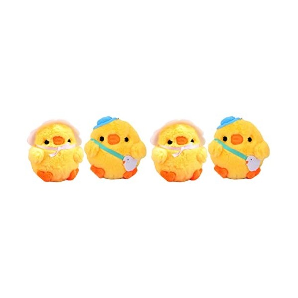 Toyvian 4 PCS PLUSS POUPE POUPE Animal CORTICONS Kawaii CORCUTS Pluse CHEURS CHEET Pluse CHEEDCHAIN ​​Animals POULEUR POULEUR