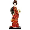 Crysdaralovebi Poupée geisha de style japonais de 25 cm, décoration de bureau, statuette geisha 3D faite à la main pour burea