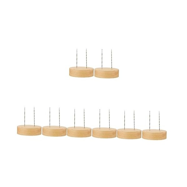 Didiseaon 10 Pièces Vitrine Présentoir en Bois Ensemble De Jeu en Bois Poupées Miniatures Support De Support De Poupée Stand 