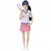 Barbie ​Métiers Poupée Articulée Joueuse De Tennis En Tenue Complète Avec Haut, Jupe, Baskets Et Visière, Avec Raquette Et Ba