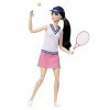 Barbie ​Métiers Poupée Articulée Joueuse De Tennis En Tenue Complète Avec Haut, Jupe, Baskets Et Visière, Avec Raquette Et Ba