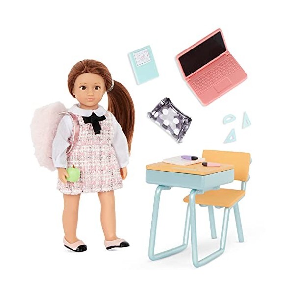 Lori 6" Doll with Student Desk, 62243455368