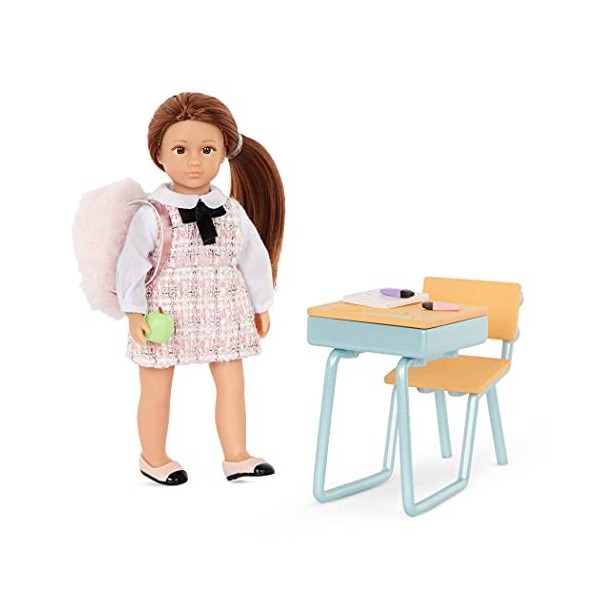 Lori 6" Doll with Student Desk, 62243455368