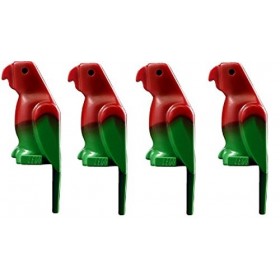 LEGO 2546 City Lot de 4 Figurines de Perroquet Vert et Rouge