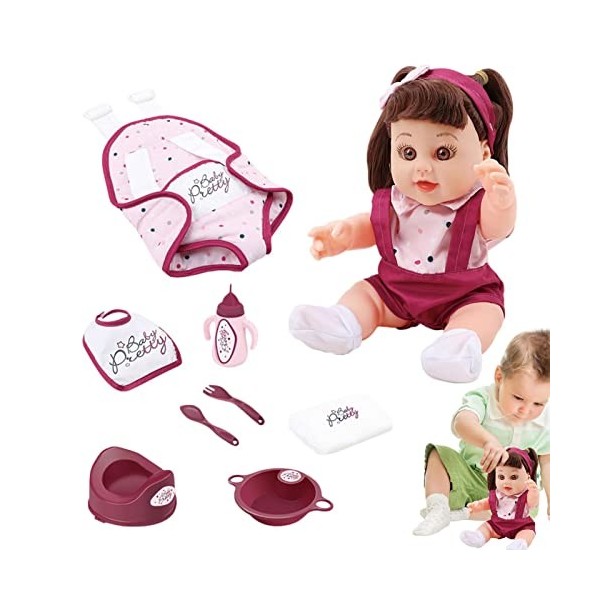 leryveo Petite poupée bébé au Corps Mou,Poupées bébé avec vêtements et Accessoires dalimentation | Stimulation, Coffret Cade