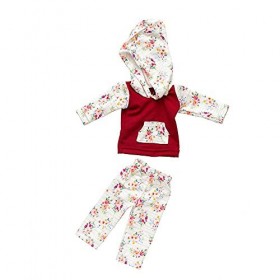 Uteruik Poupée noire de 35,6 cm avec capuche et pantalon, costume pour enfants, cadeau danniversaire B 