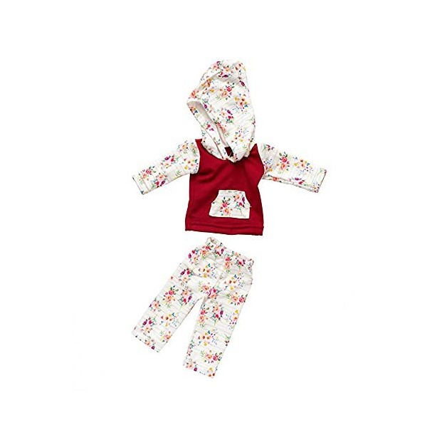 Uteruik Poupée noire de 35,6 cm avec capuche et pantalon, costume pour enfants, cadeau danniversaire B 