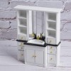 Hosuho Mini Meuble de Lavabo pour Maison de Poupée 1/12, Meubles Miniatures pour Salle de Bain et Cuisine, Décoration Blanc 