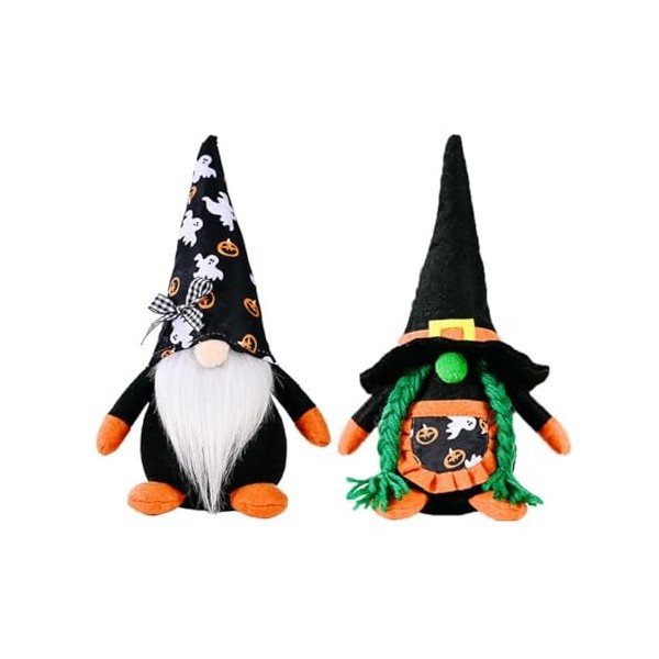 Didiseaon 2 Pièces Poupée dhalloween GNOME De Ferme GNOME Suédois Fait à La Main Peluche Typhlosion Chiffres Suédois Jouets 