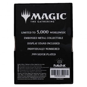 FANATTIK Magic The Gathering- Nicol Bolas - Carte Métal Plaqué Argent Collector