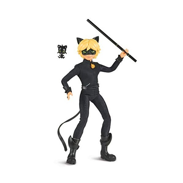 Bandai - Miraculous Ladybug - Poupée - Chat Noir - Poupée mannequin articulée 26 cm - P50002