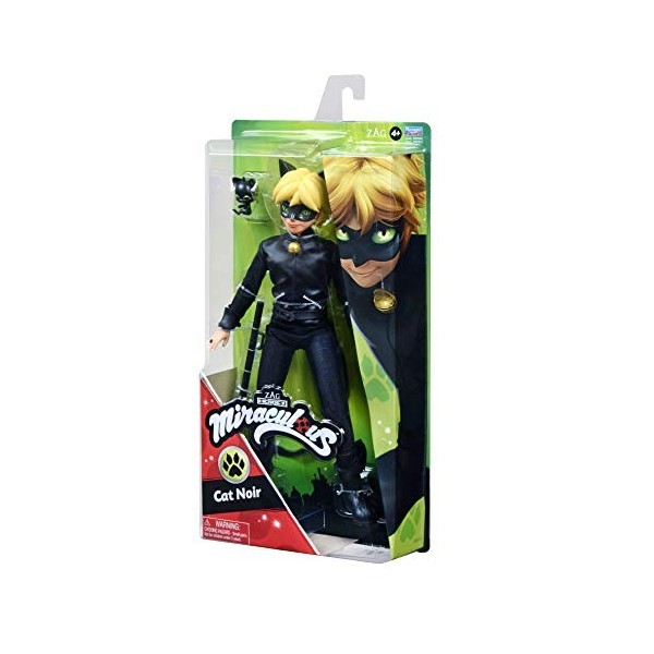 Bandai - Miraculous Ladybug - Poupée - Chat Noir - Poupée mannequin articulée 26 cm - P50002