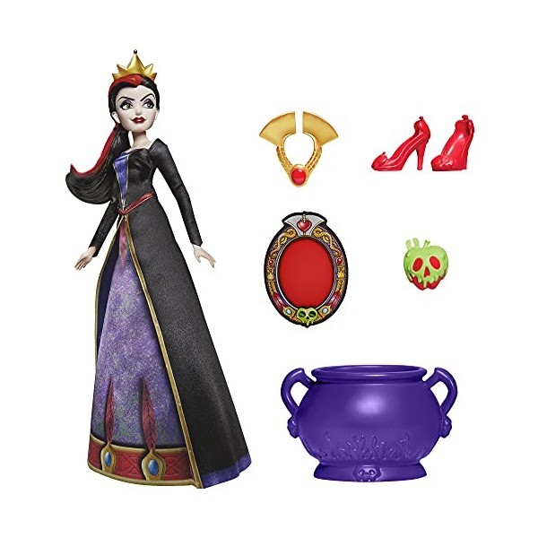 Disney Villains, Poupée Mannequin Méchante Reine, Accessoires Et Tenue Amovible, Disney Princesses Pour enfants, Dès 5 Ans Ex
