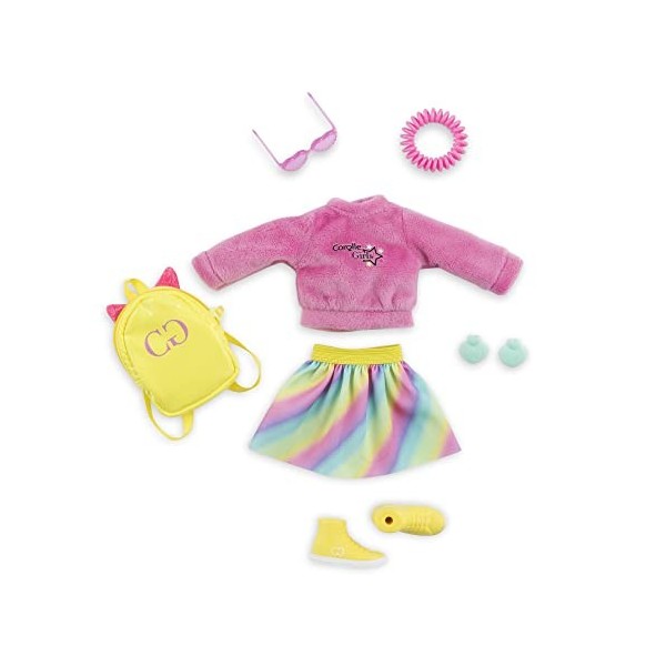 Corolle Girls - Dressing Fluo, 7 Accessoires, pour poupée Mannequin, 28 cm, dès 4 Ans, 9000610100