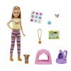 Barbie Coffret Vive Le Camping Inspiré De La Série It Takes Two Avec Poupée Stacie, Chiot Et Accessoires Thème Exploration In