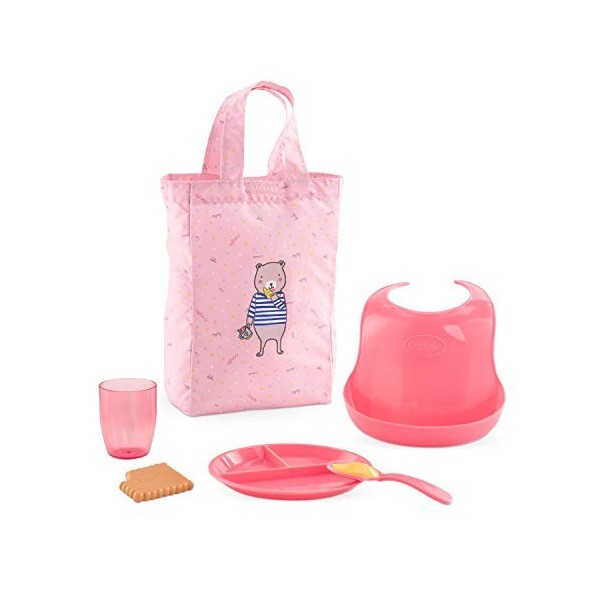 Corolle - Coffret Repas, 6 accessoires, pour Poupon 36 cm et 42 cm, dès 2 Ans, 9000140690