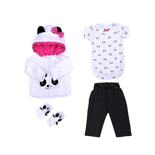 ZIYIUI Vêtements de Poupée pour New Born Baby Poupée, Tenue de poupée en Coton pour Poupée 45-55 cm