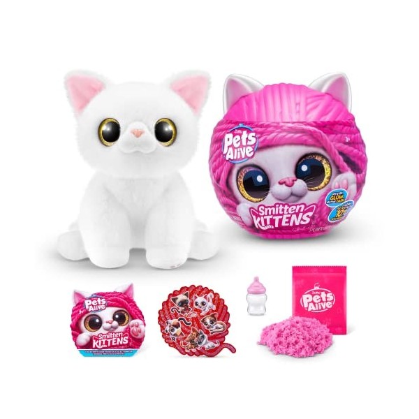 Pets Alive Smitten Kittens Surprise, Mooloo, Nurture Play, Soft Toy Unboxing, Interactif, 10 Sons, Peluches Ultra Douces, Ado