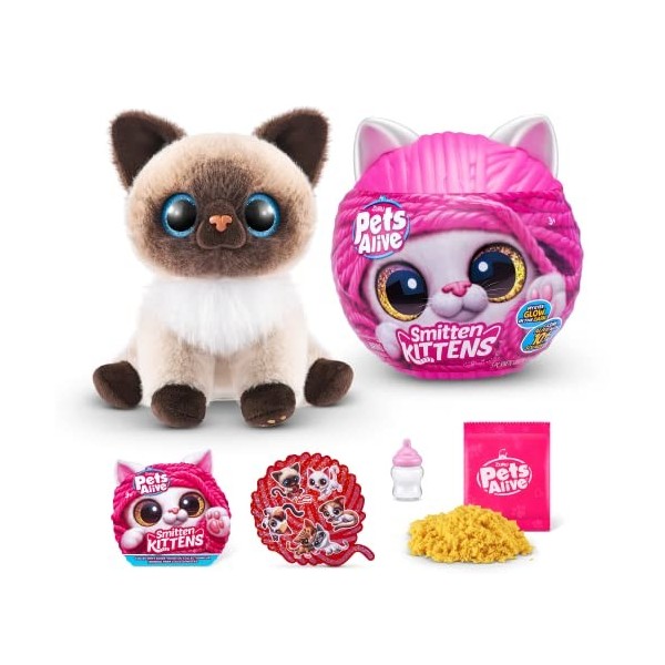 Pets Alive Smitten Kittens Surprise, Mooloo, Nurture Play, Soft Toy Unboxing, Interactif, 10 Sons, Peluches Ultra Douces, Ado