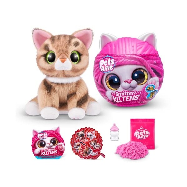 Pets Alive Smitten Kittens Surprise, Mooloo, Nurture Play, Soft Toy Unboxing, Interactif, 10 Sons, Peluches Ultra Douces, Ado