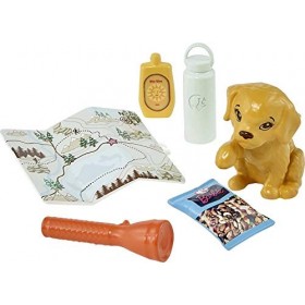 Barbie Bien-être coffret Randonnée avec poupée brune, figurine chiot, 9&nbsp;accessoires inclus, jouet pour enfant, GRN66