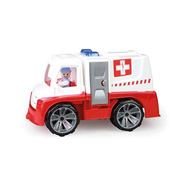 LENA durgence TRUXX avec Figurine et civière, Accessoires, Ambulance avec Portes ouvrantes, véhicule Jouet pour Enfants à pa