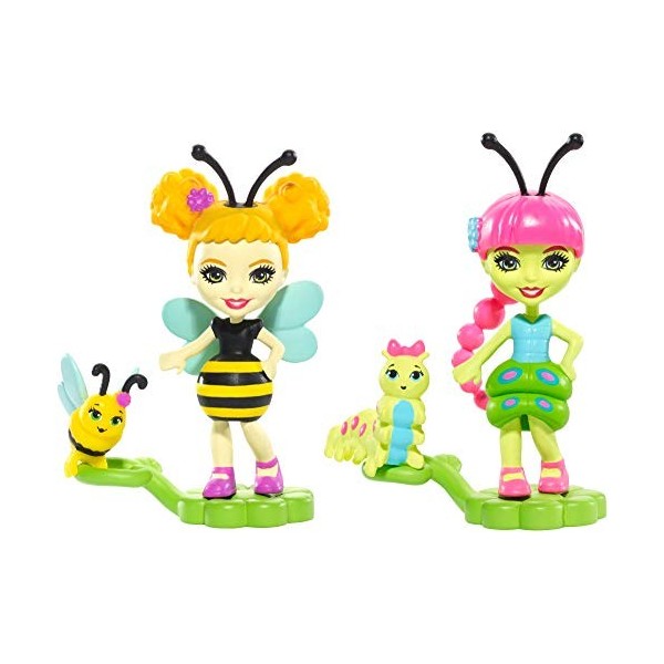 Mattel Enchantimals - Bug Buddies - Cay Caterpillar & Scriggly + Beetrice & Pollen FXM88 