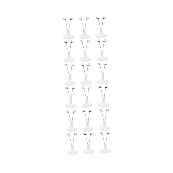 Toyvian 12 Pcs Maison De Poupée Décoration Stand Support De Poupée Figurine daction Support en Métal Présentoir pour Objets 
