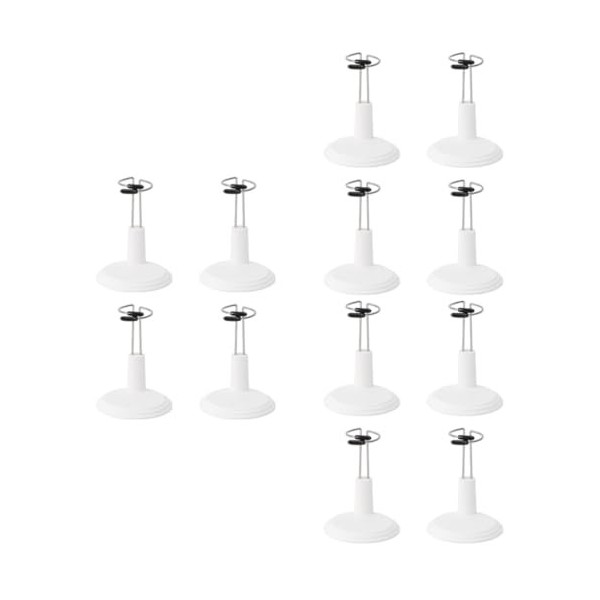 TOYANDONA 16 Pièces Support De Poupée Ours Support De Moniteur Blanc Présentoir De Support De Poupée Support De Robe De Poupé