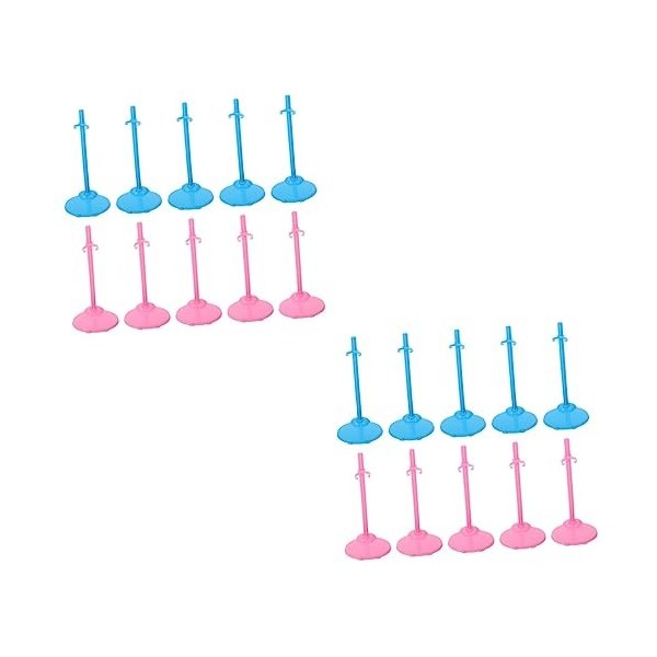 Toyvian 40 Pcs Poupée Stand Clair Stand Mini Figurines Réglable Mannequin Action Figure Stand Présentoir De Poupée DIY Poupée