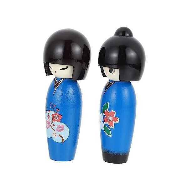 Toyvian 2 Pièces Jouet De Poupée Diva Mini Poupée Décor Sculptures Décor À La Maison Poupées Kokeshi Japonaises Figurines De 