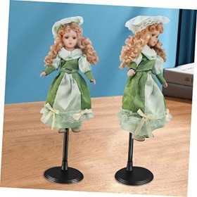 ibasenice 4 Pièces Hauteur Réglable Figurines Noires 12 Pouces Support DAffichage De Poupée Miniature Support DAffichage De