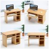 ibasenice Jouets Miniforce de 2 1 12 Maison de Poupée Miniature Table en Bois Maison de Poupée Bureau D Ordinateur 1 12 éche