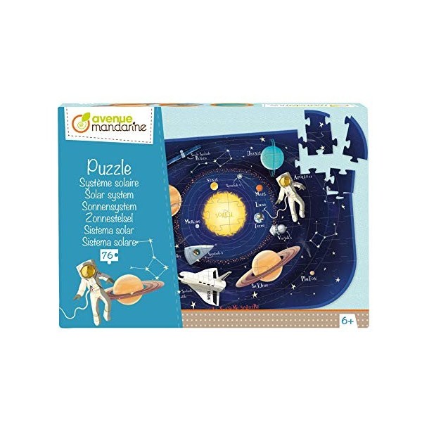 Avenue Mandarine PU014C - Puzzle éducatif enfant 76 pièces - Planisphère - Poster inclus