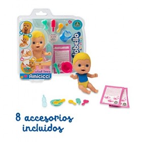 Cicciobello Amicicci, Bébé avec Set Repas et Accessoires, Modèles aléatoires, Jouet pour Enfants dès 3 Ans, CC001