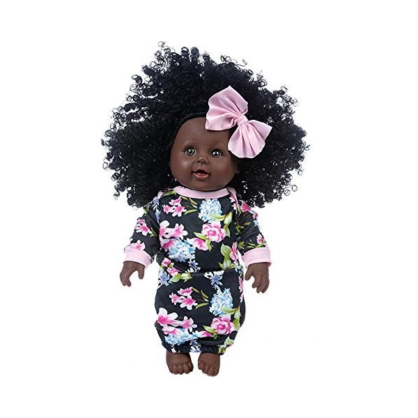 Uteruik Poupée noire de 30,5 cm avec bandeau pour cheveux pour enfants, cadeau danniversaire B 