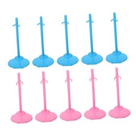 DIKACA 20 Pièces Poupée Stand Figurine Présentoir Figurines Stands Miniature Poupée Supports Métalliques Poupée Support Suppo