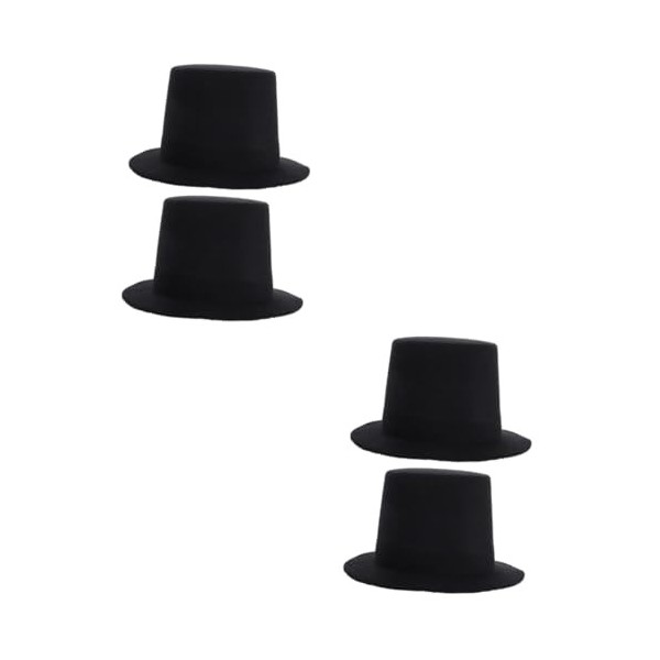 Toyvian 4 Pcs Chapeau Poupée Costume Accessoires Noir Accent Décor Noir Costume Poupée Robe Bonbons Noir Coozies Mini Poupées