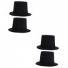 Toyvian 4 Pcs Chapeau Poupée Costume Accessoires Noir Accent Décor Noir Costume Poupée Robe Bonbons Noir Coozies Mini Poupées