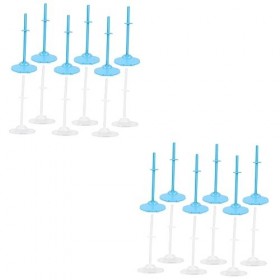 Toyvian 40 Pièces Miniatures Support dours en Peluche Vitrine De Poupée Accessoires Filles Poupée Debout Présentoirs De Vête