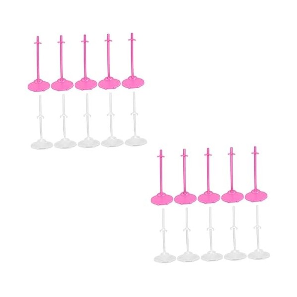 Toyvian 40 Pièces Miniatures Support dours en Peluche Vitrine De Poupée Accessoires Filles Poupée Debout Présentoirs De Vête