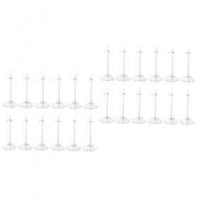 ibasenice 24 Pièces Poupée Debout Stand Étagères De Rangement en Plastique Support en Plastique en Plastique Bébé Poupée Étag