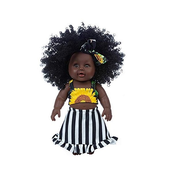 Uteruik Poupée noire de 30,5 cm avec maillot de bain pour enfants, cadeau danniversaire D 