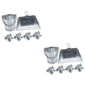 ibasenice 20 Pièces Mini Seau De Maison De Poupée Mini Maison Jouet denfant Accessoires De Nettoyage Seaux en Métal pour Mai