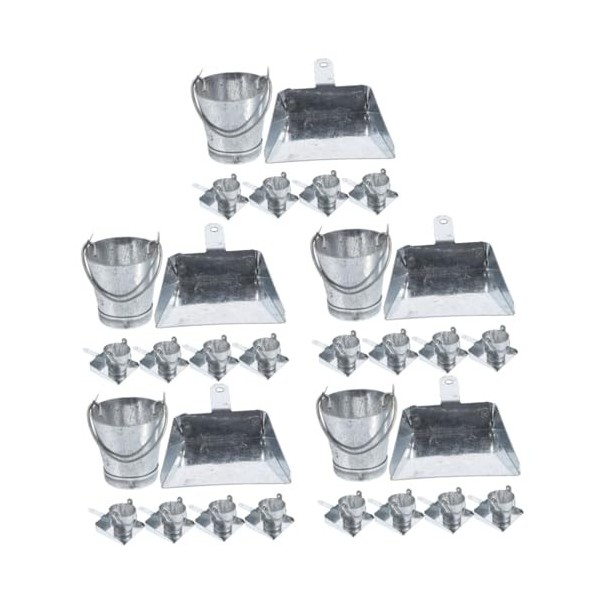 ibasenice 20 Pièces Mini Seau De Maison De Poupée Mini Maison Jouet denfant Accessoires De Nettoyage Seaux en Métal pour Mai