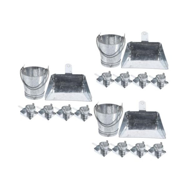 ibasenice 20 Pièces Mini Seau De Maison De Poupée Mini Maison Jouet denfant Accessoires De Nettoyage Seaux en Métal pour Mai