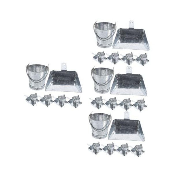 ibasenice 20 Pièces Mini Seau De Maison De Poupée Mini Maison Jouet denfant Accessoires De Nettoyage Seaux en Métal pour Mai